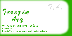 terezia ary business card